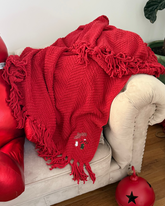 Cobija Navideña Roja