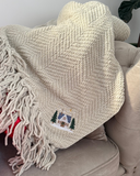 Cobija Navideña Beige