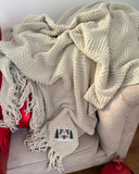 Cobija Navideña Beige