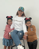 In my  Mom Era pullover